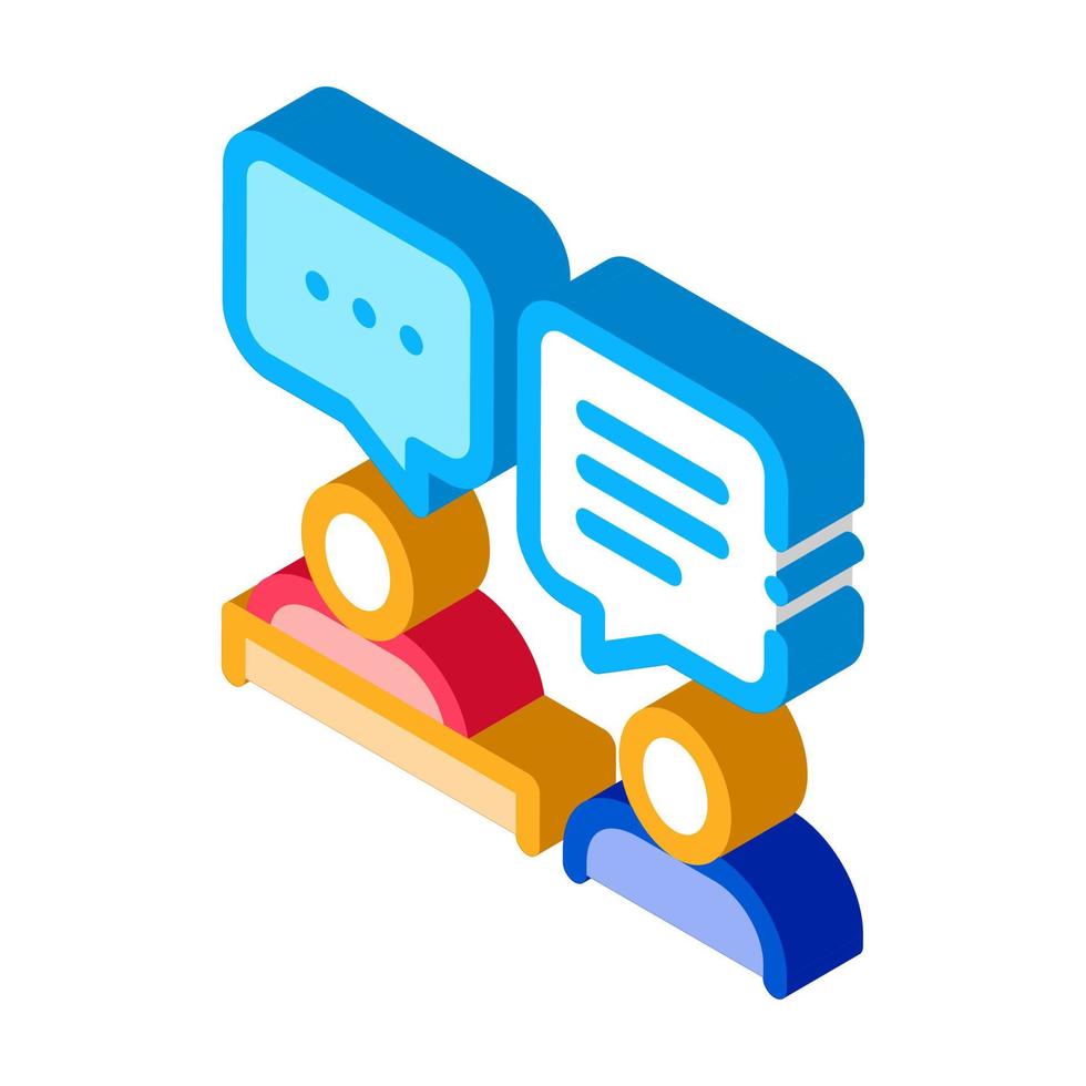 interview administrator isometric icon vector illustration