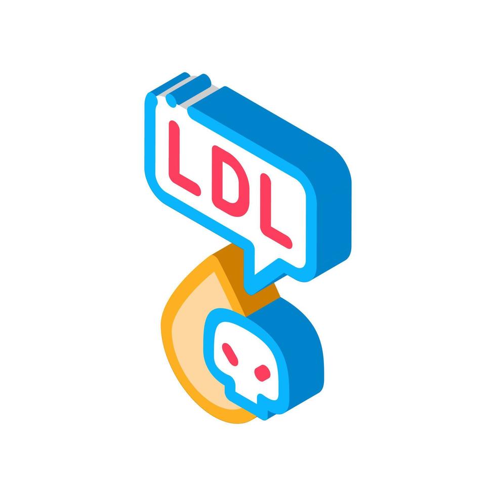 ldl atherosclerosis isometric icon vector illustration