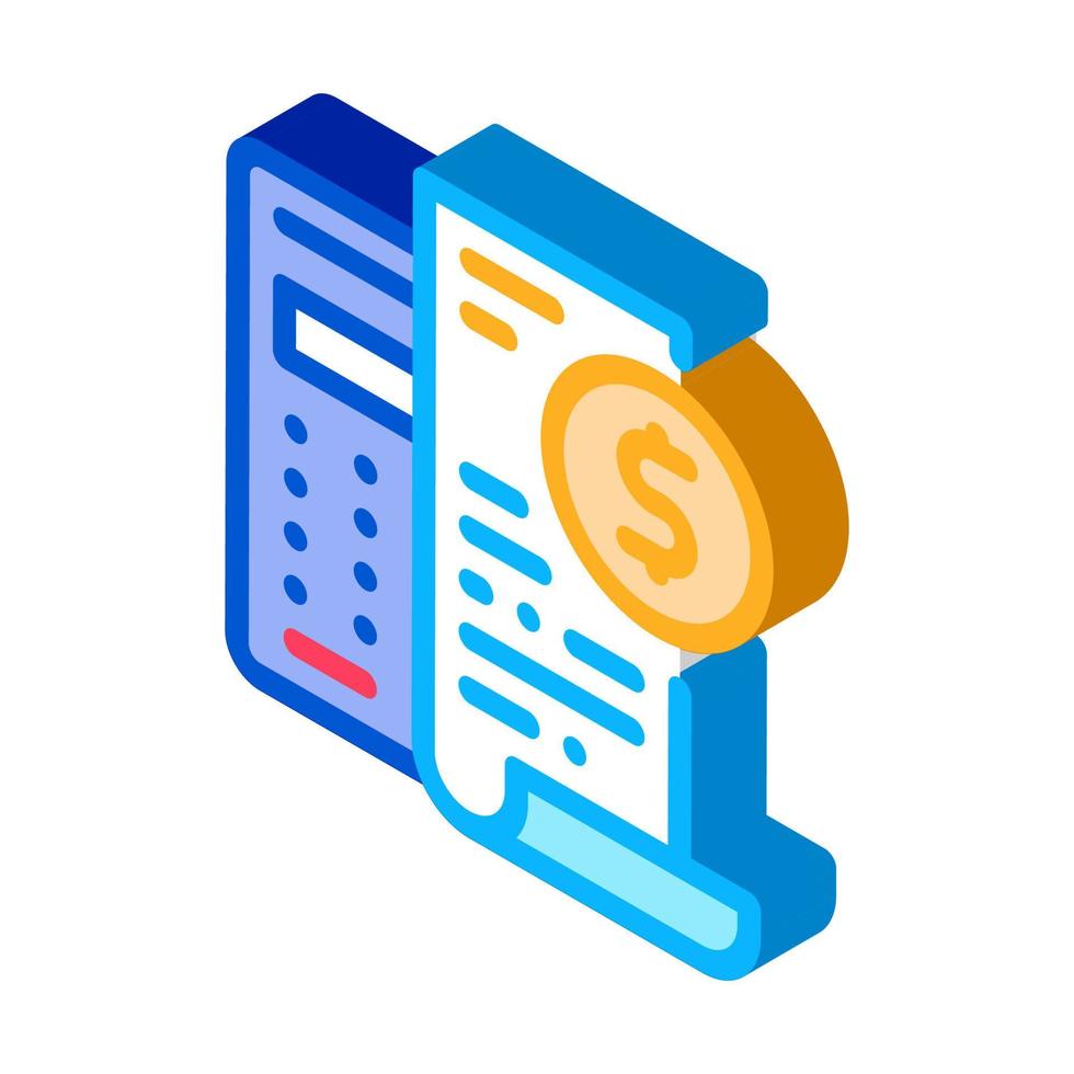 keep minimal bookkeeping accounting isometric icon vector illustration