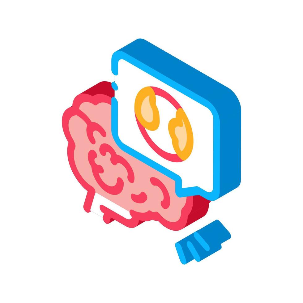 stroke due atherosclerosis isometric icon vector illustration