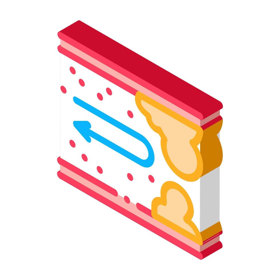 return blood in vessel isometric icon vector illustration