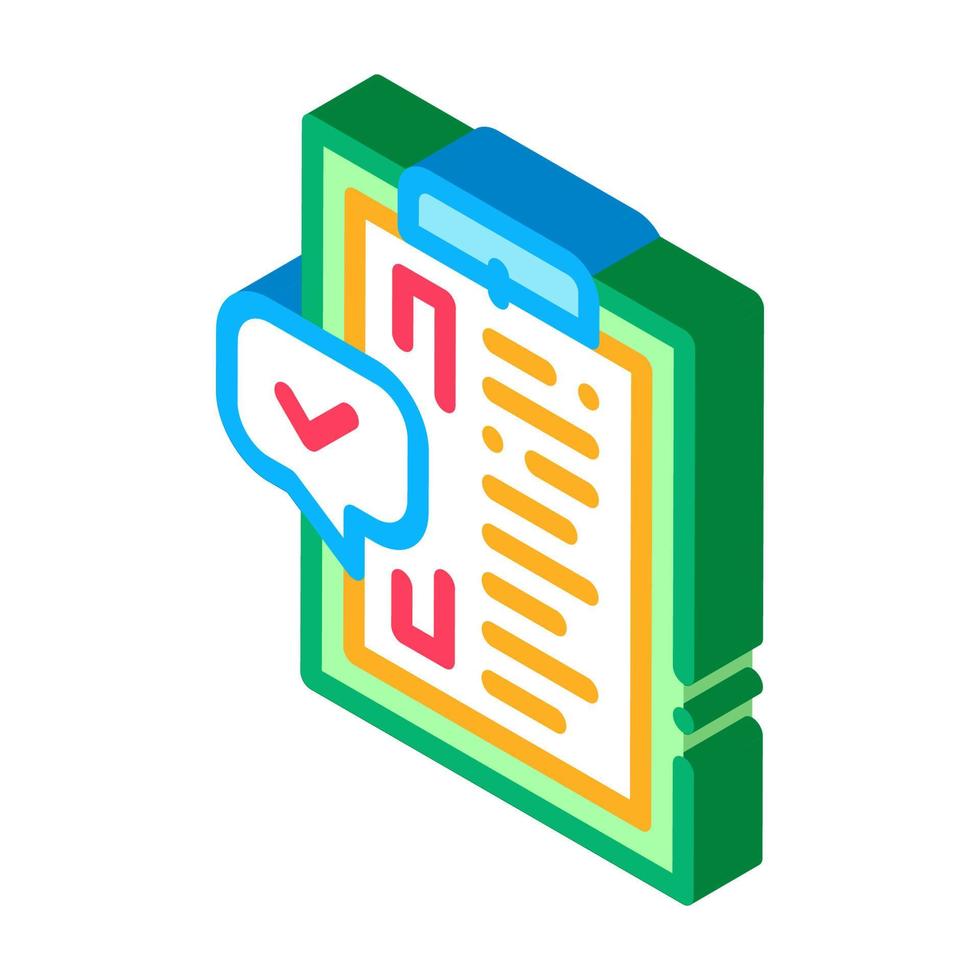 task list of audit isometric icon vector illustration