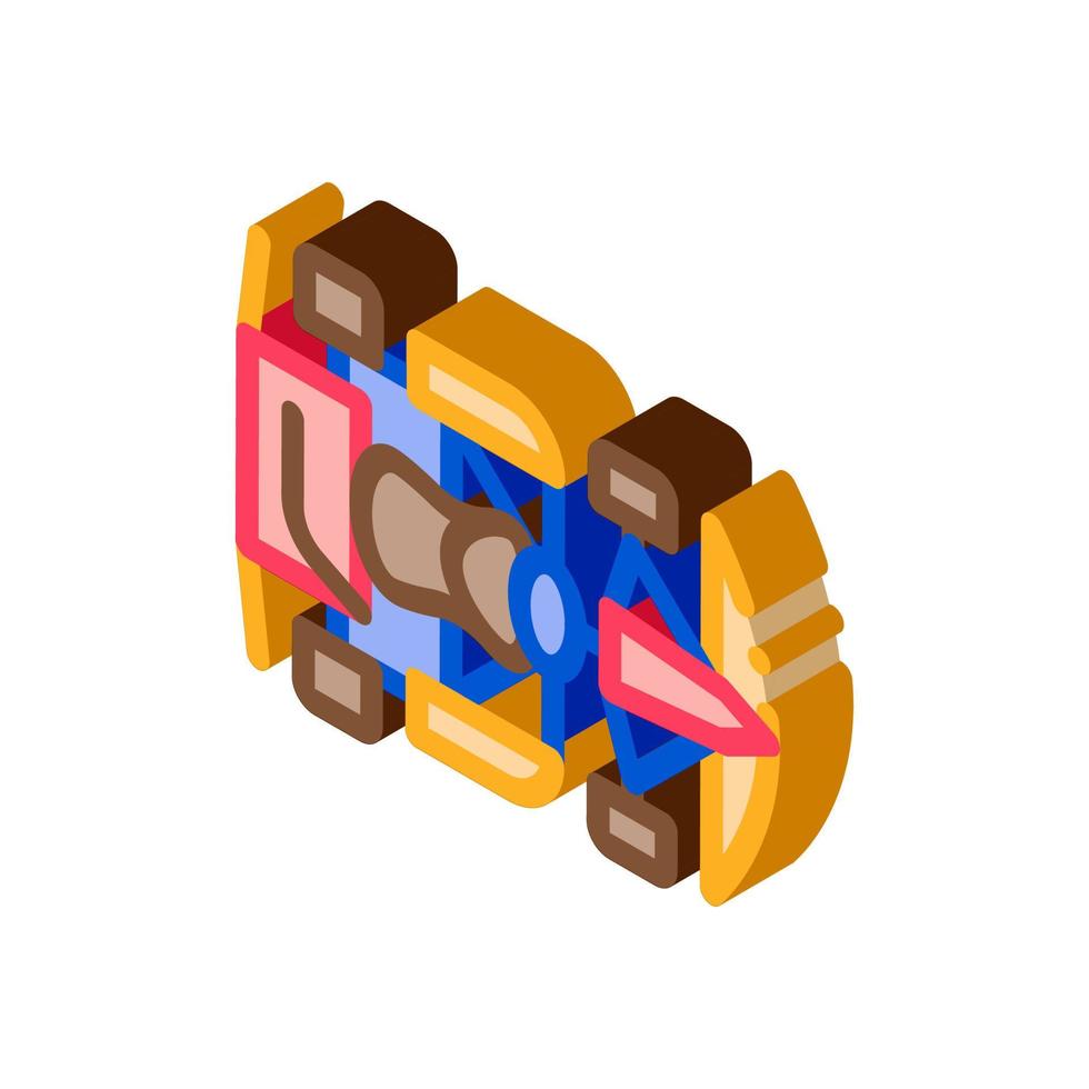 kart sportive auto transport isometric icon vector illustration