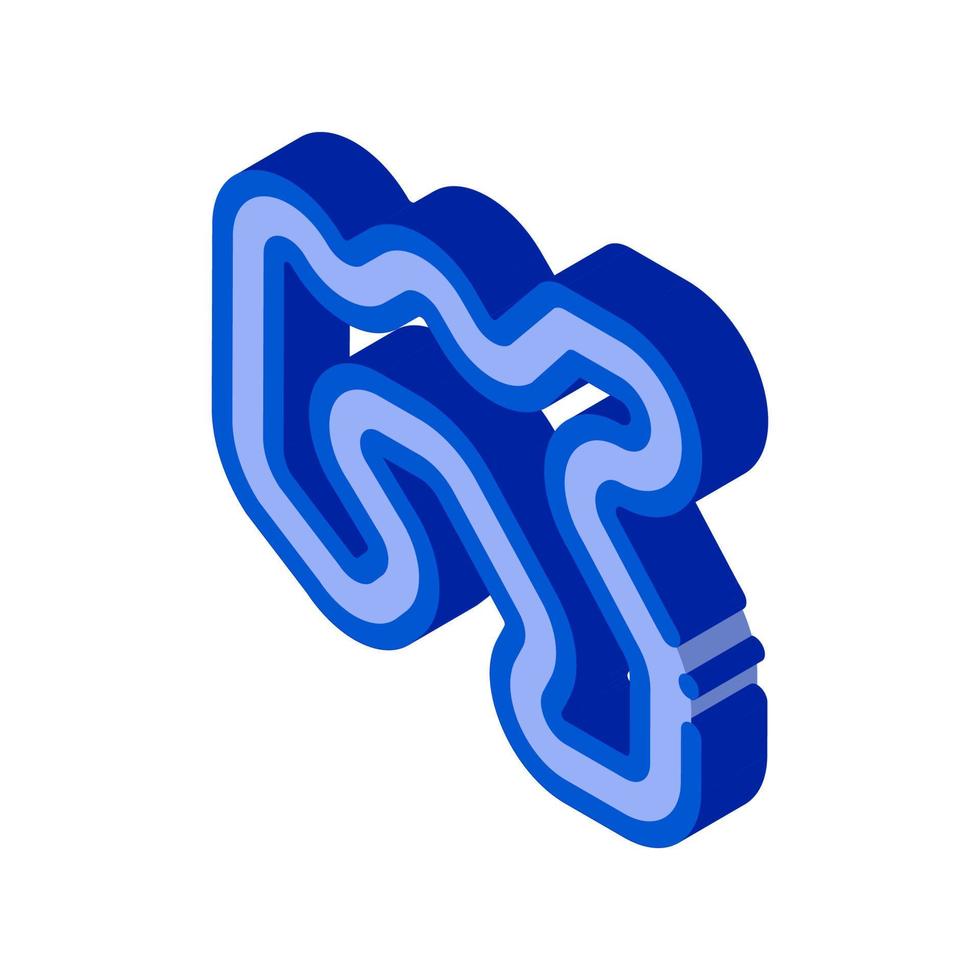 track karting isometric icon vector illustration color