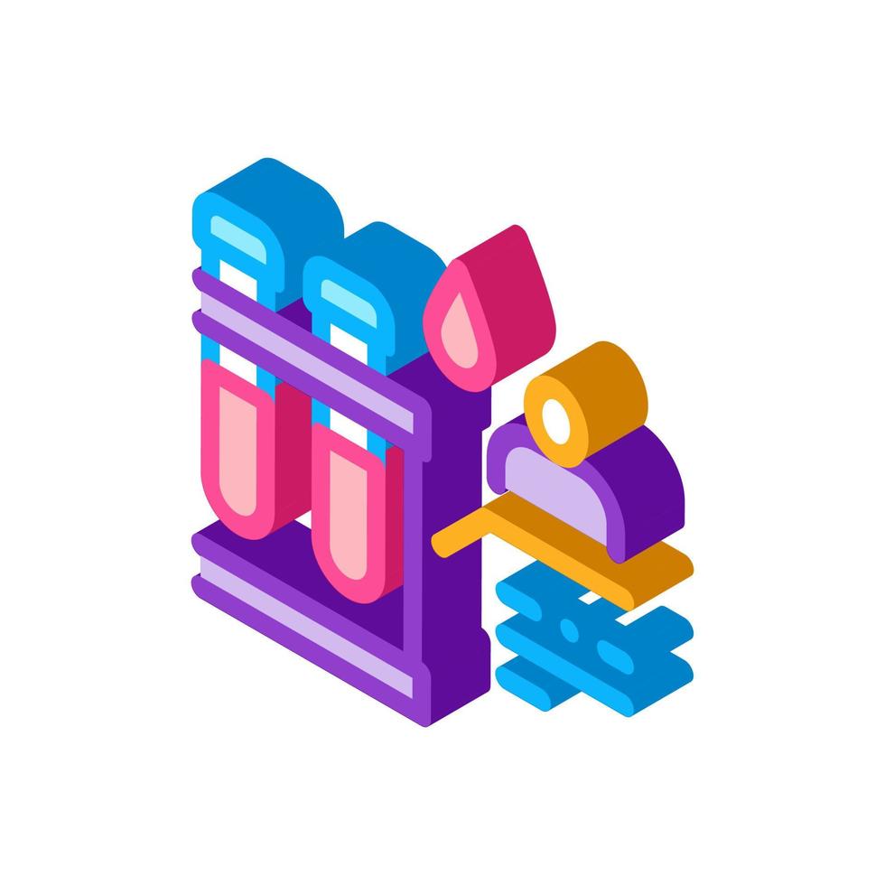 blood test isometric icon vector illustration color