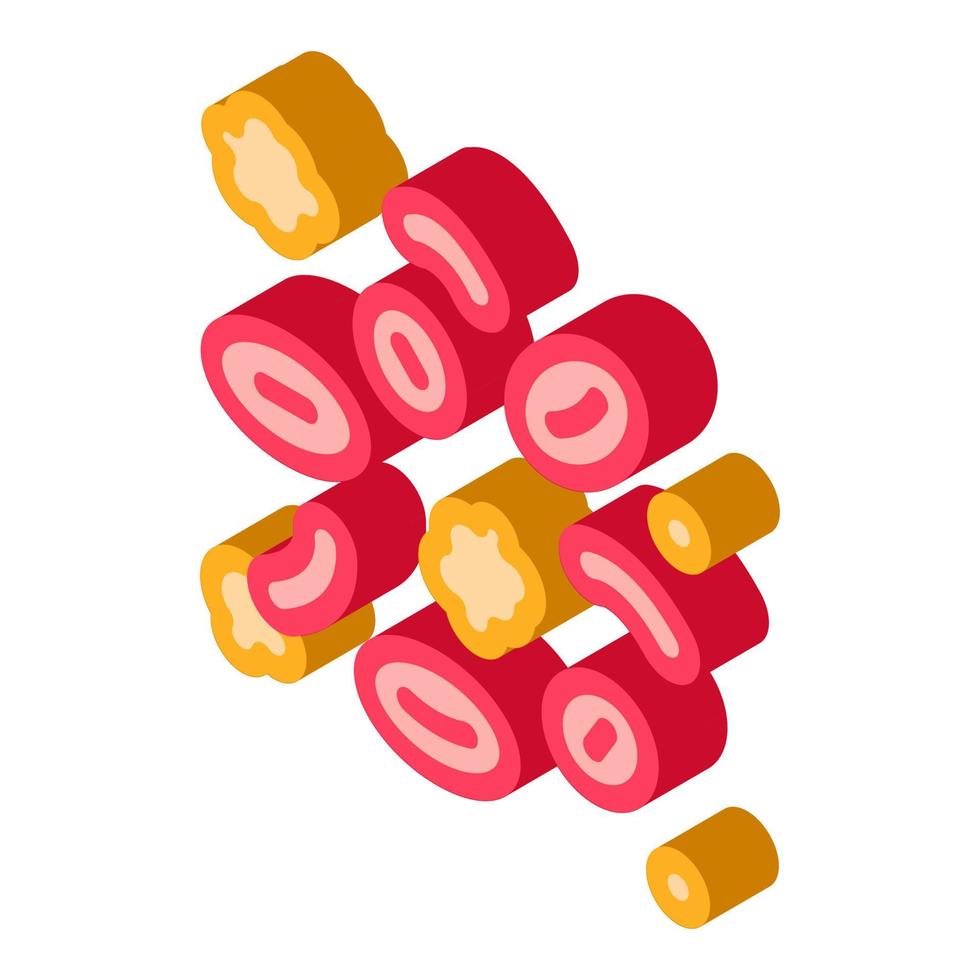 blood with cholesterol isometric icon vector illustration
