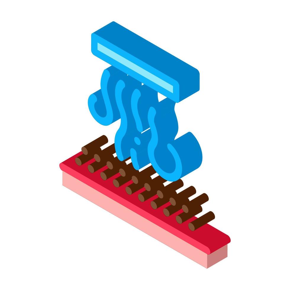 coffee with steam isometric icon vector illustration