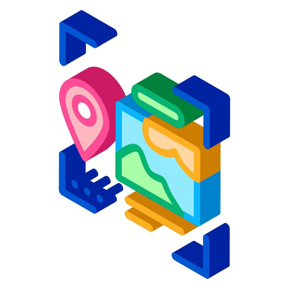 image and gps location for identity isometric icon vector illustration