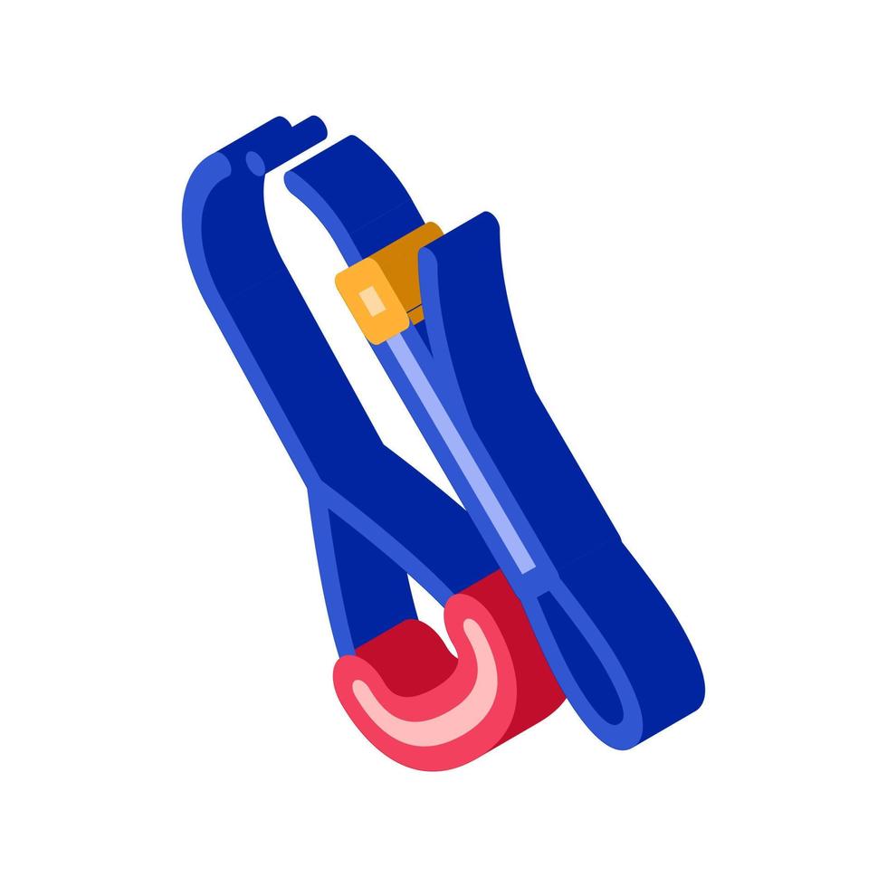 Alpinism Metallic Device With Handle isometric icon vector