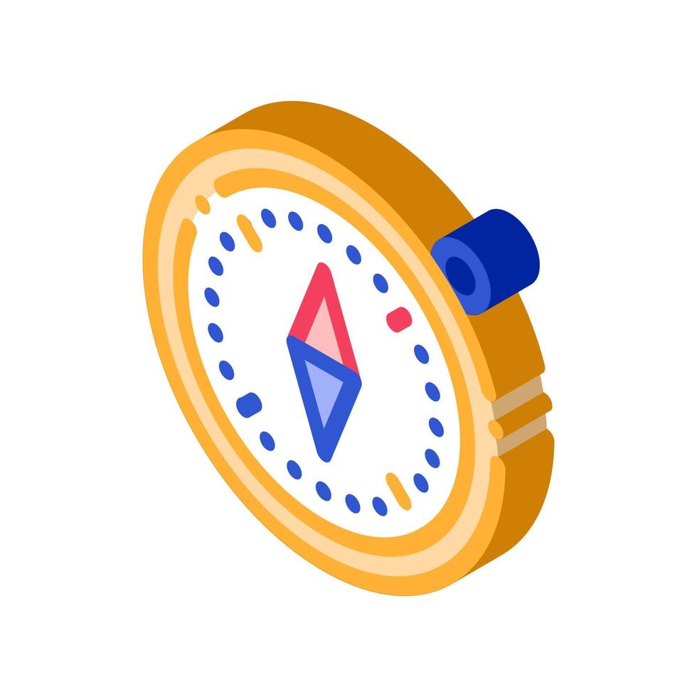Compass Alpinism Course Detector Tool isometric icon vector
