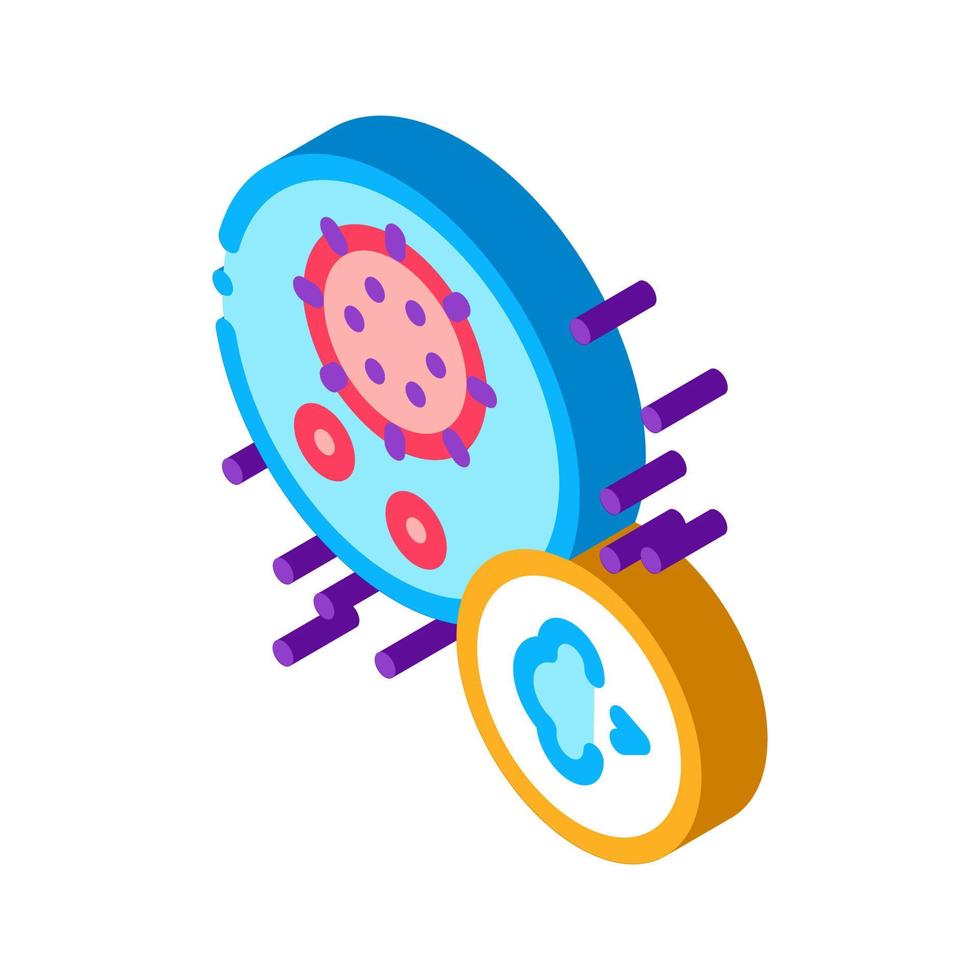 virus disease asthma isometric icon vector illustration