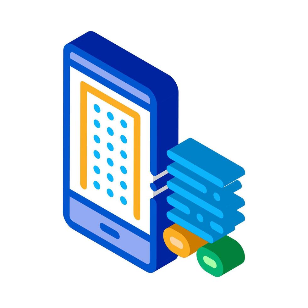 smart house phone app isometric icon vector illustration