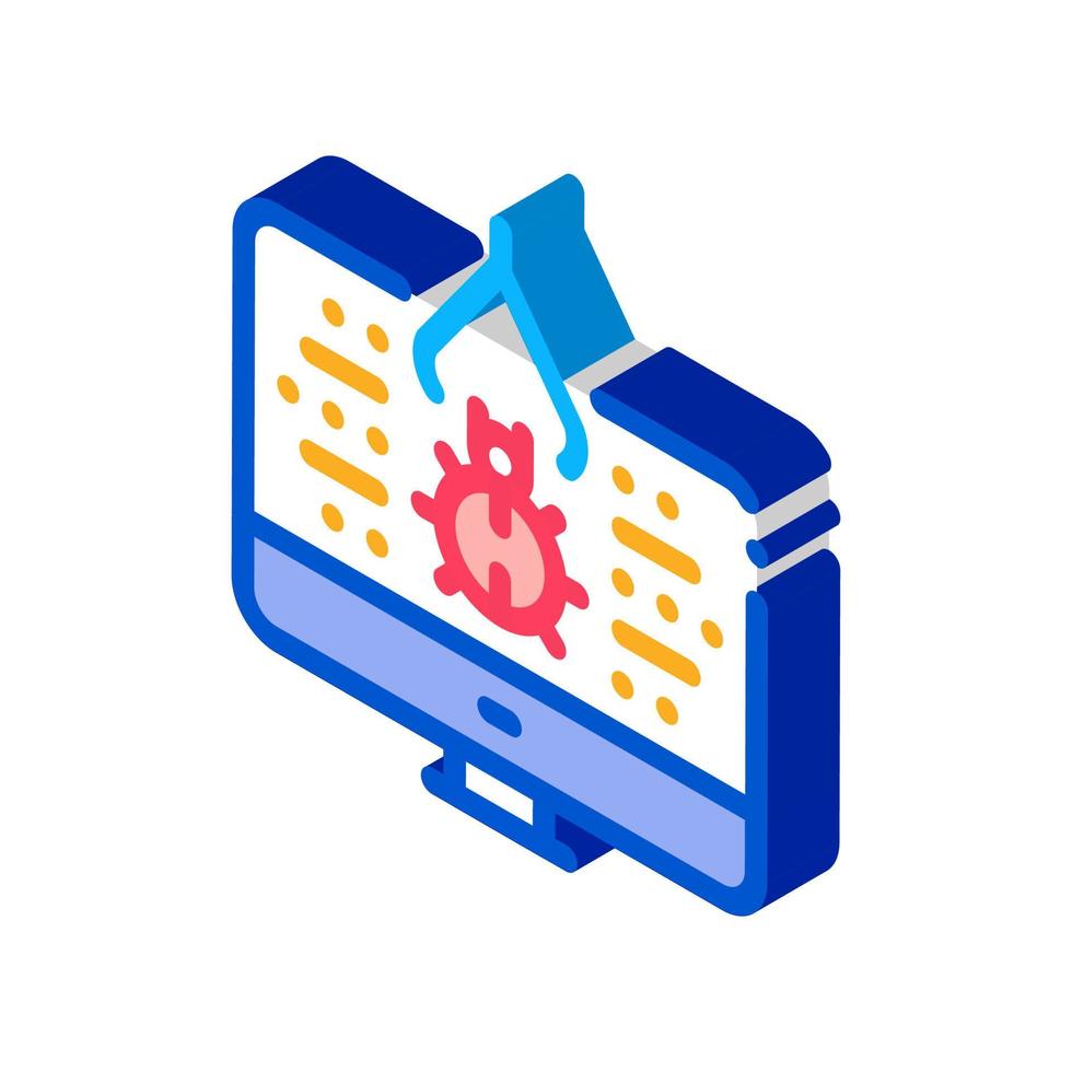 repair program bug isometric icon vector illustration