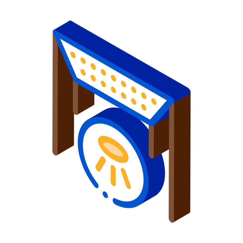 stretch ceiling with lamps isometric icon vector illustration