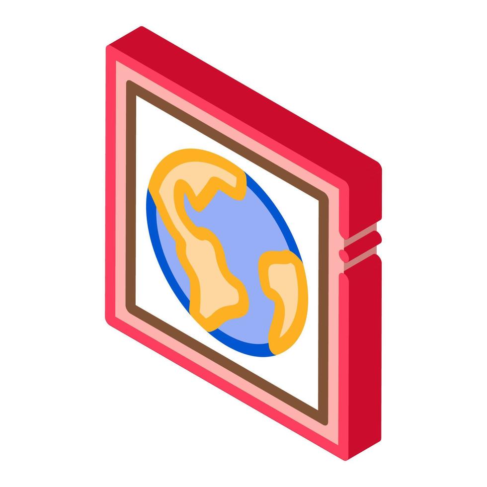 stretch ceilings with photo printing isometric icon vector illustration