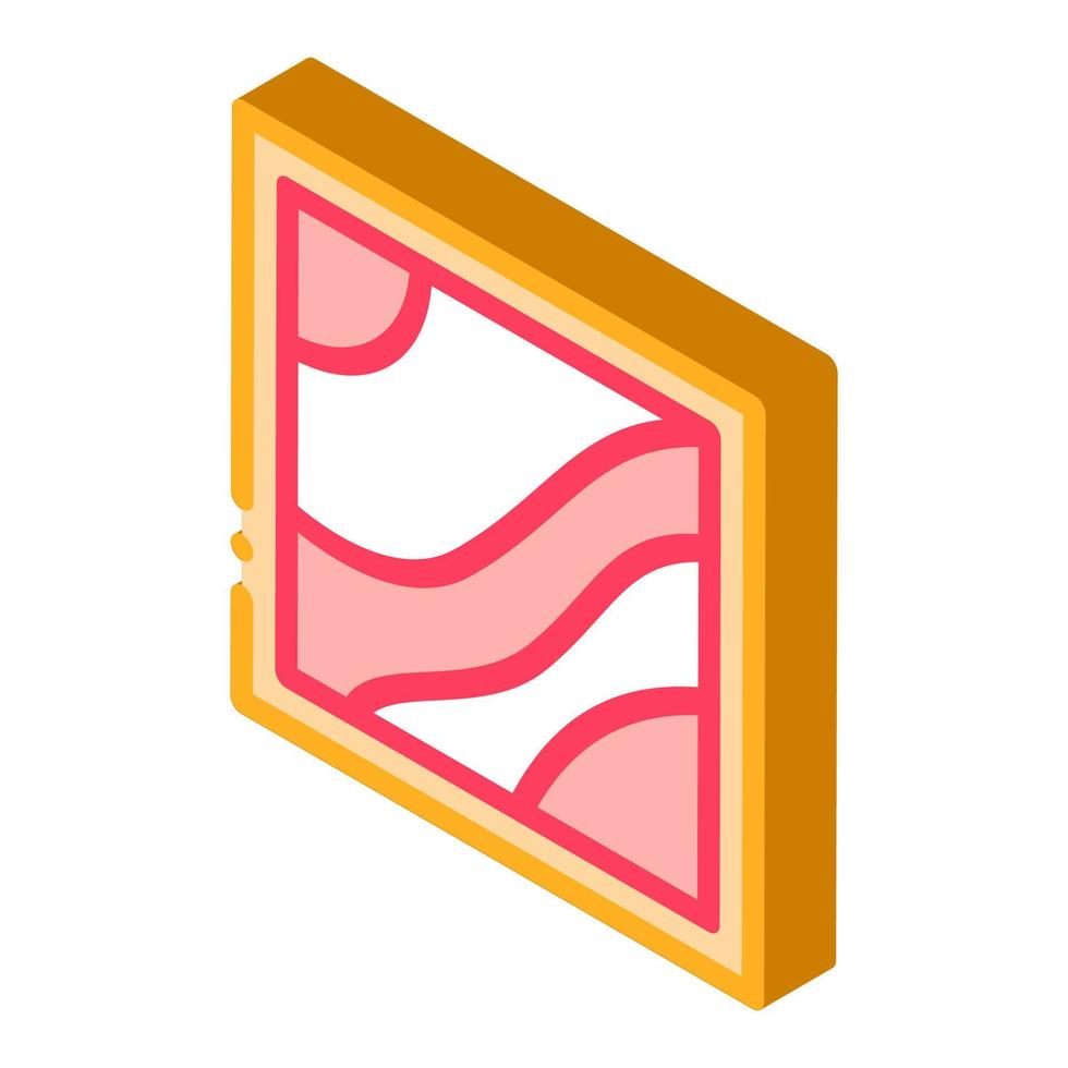 multilevel stretch ceiling isometric icon vector illustration