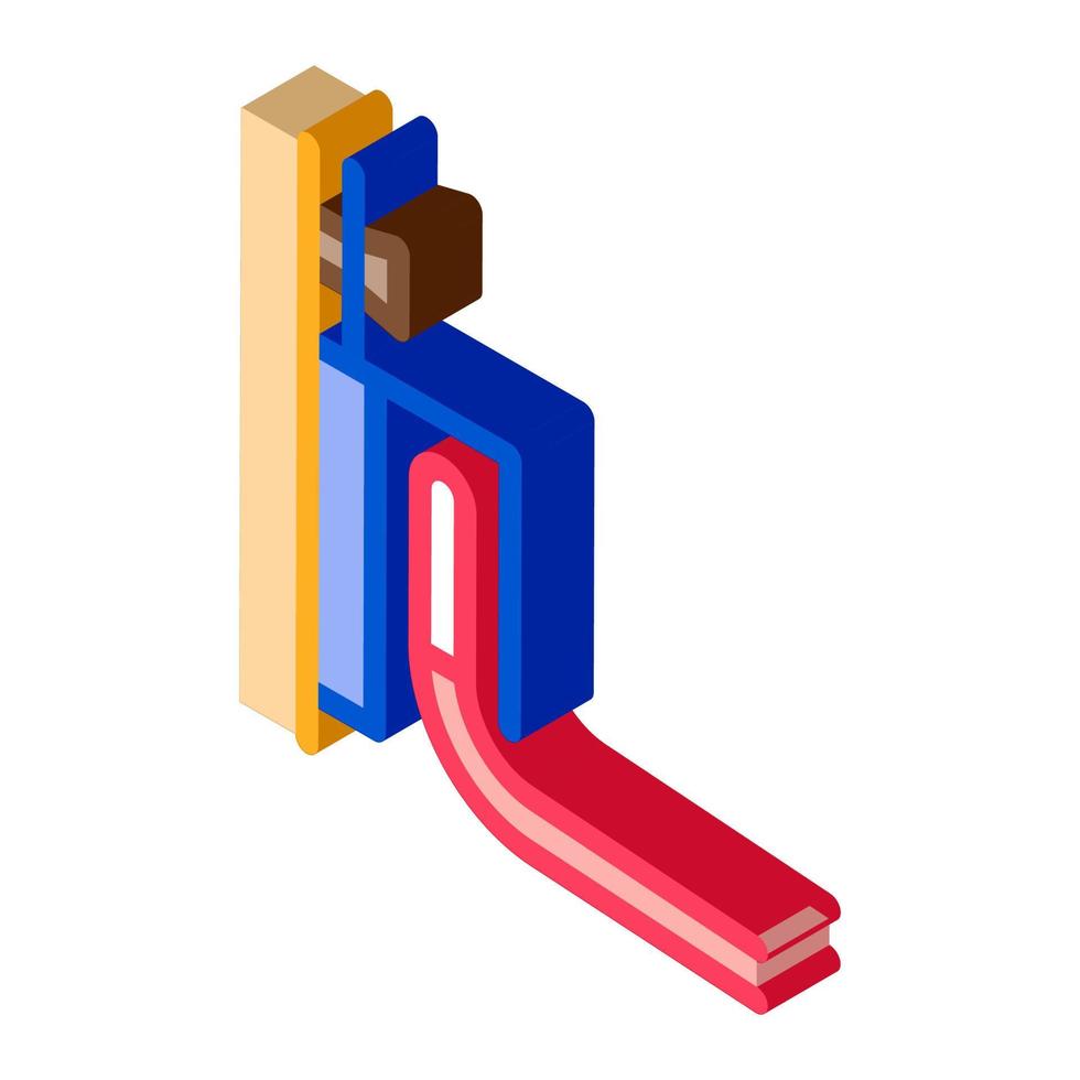 stretch ceiling construction isometric icon vector illustration