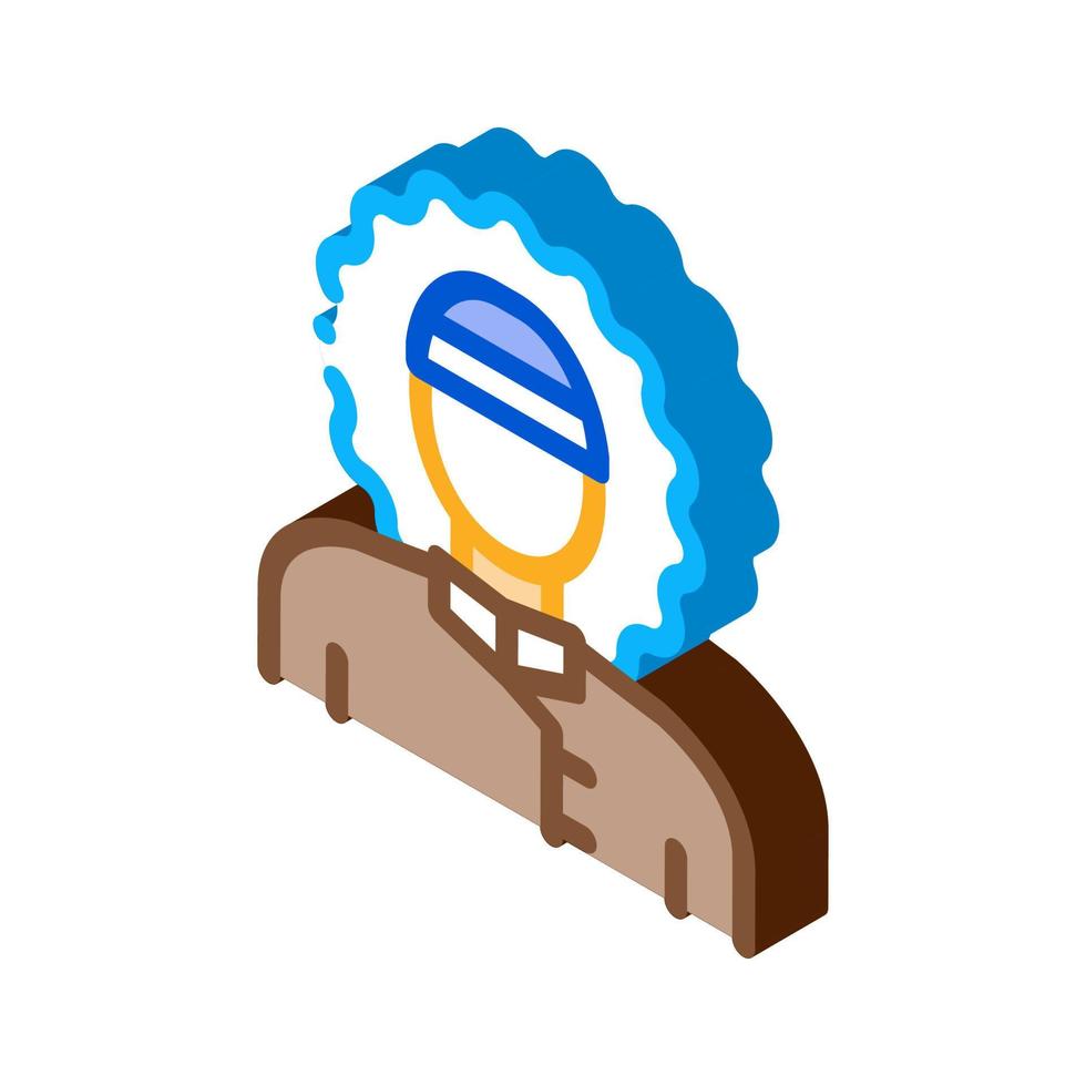 polar man isometric icon vector illustration color
