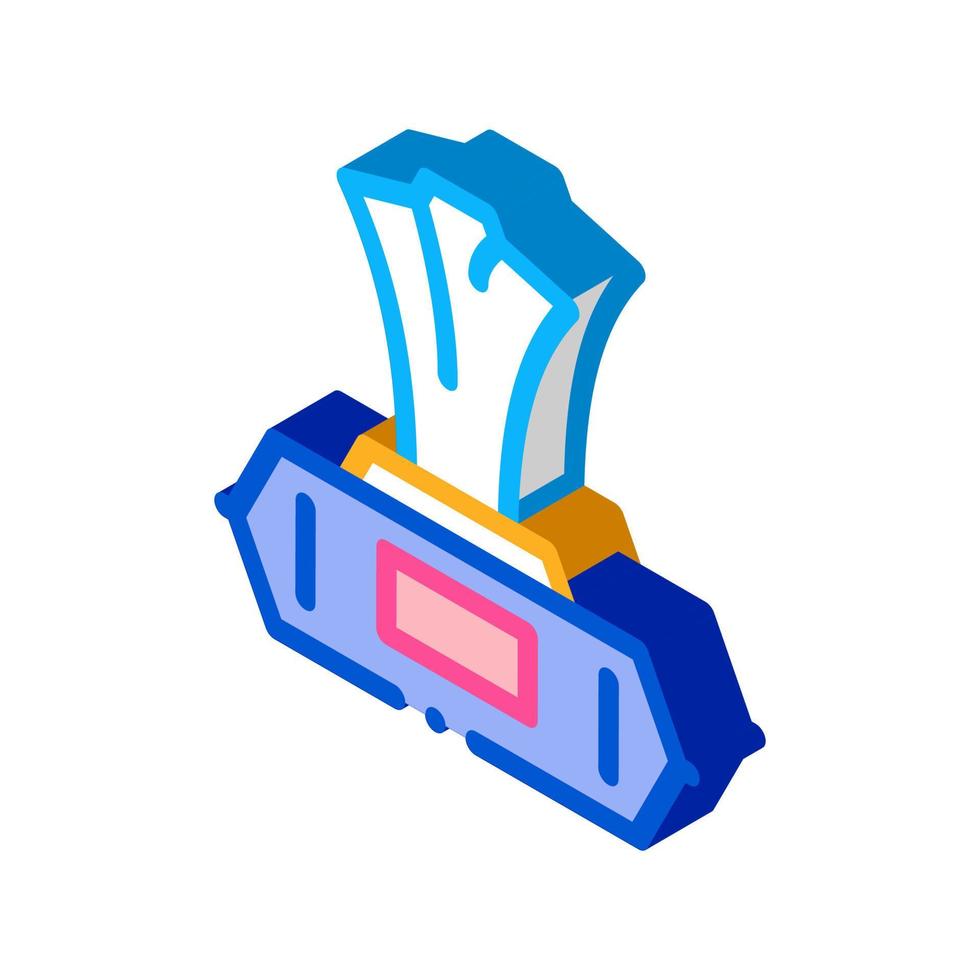 wet napkin package isometric icon vector illustration