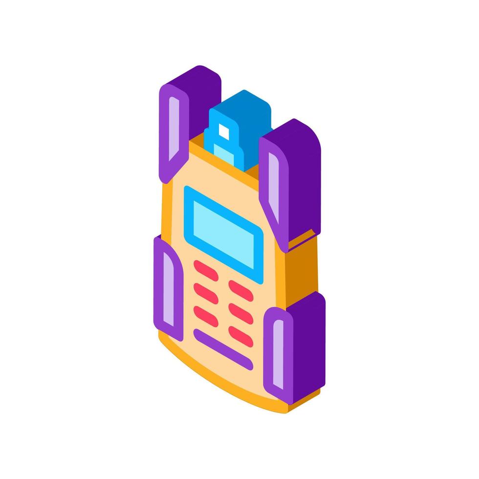 electric tester cable isometric icon vector illustration