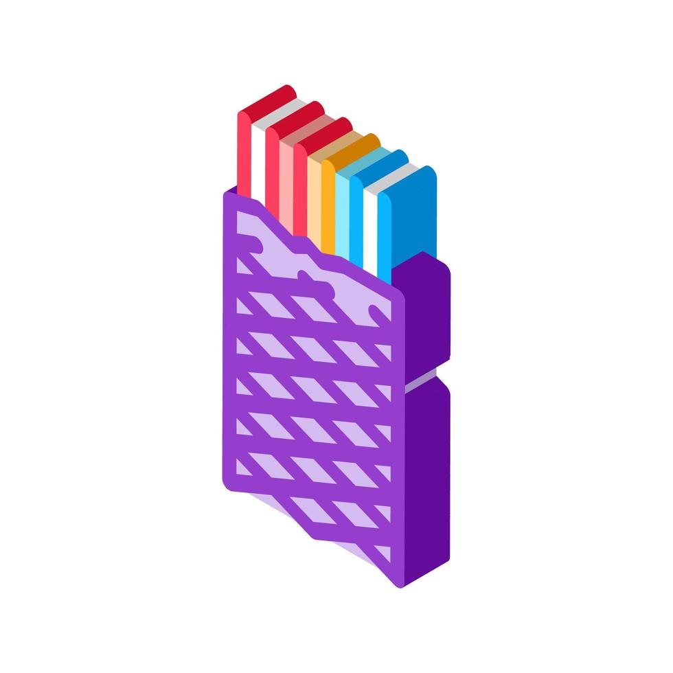 metallic insulation shield cable isometric icon vector illustration