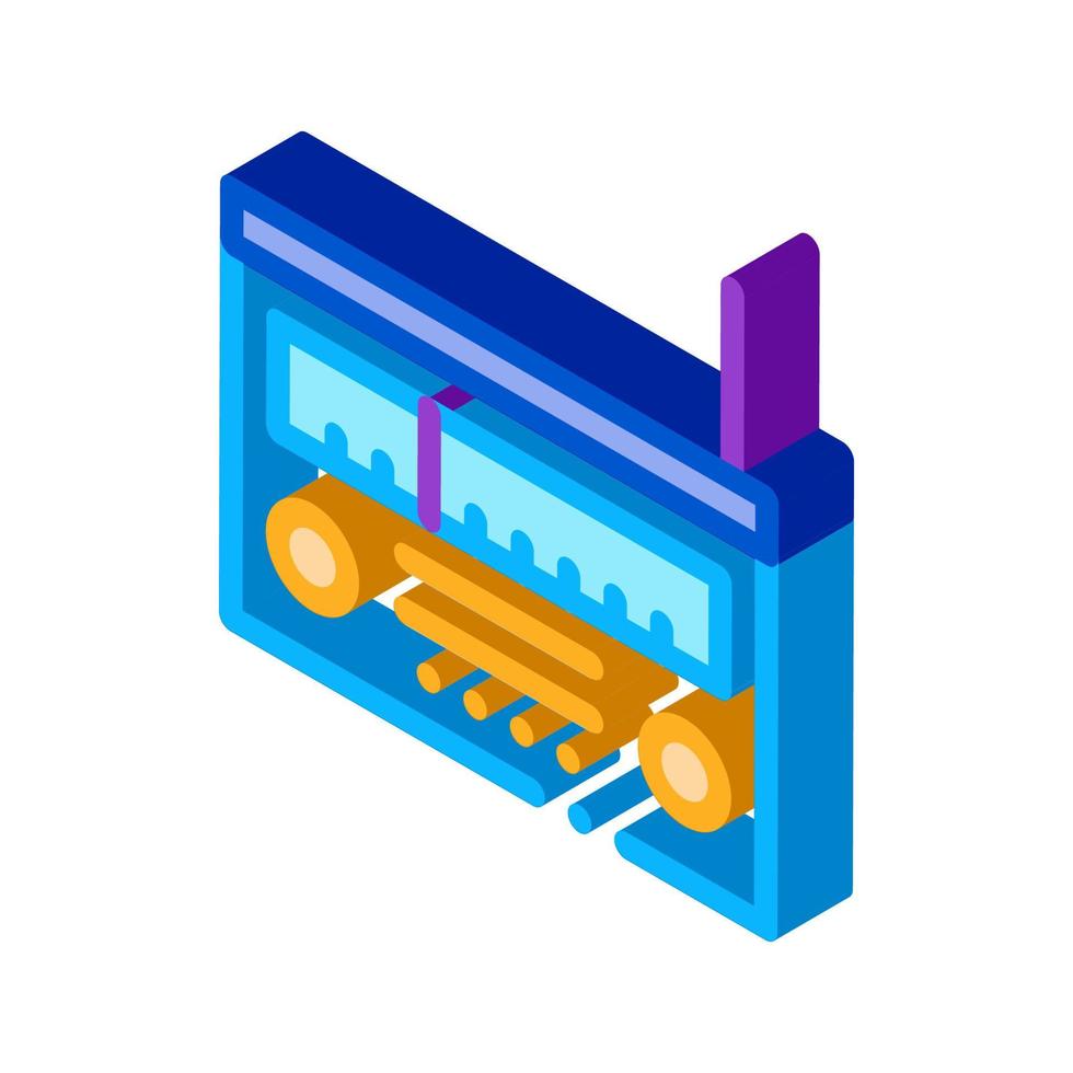 radio gadget isometric icon vector illustration