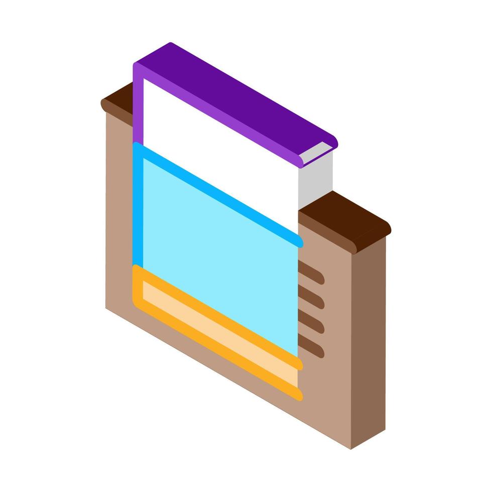 tiled foundation isometric icon vector illustration