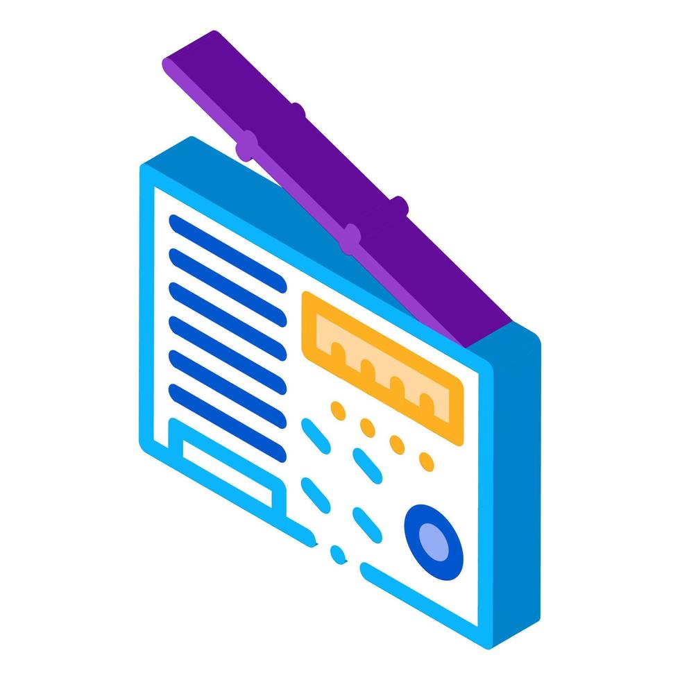 radio device isometric icon vector illustration