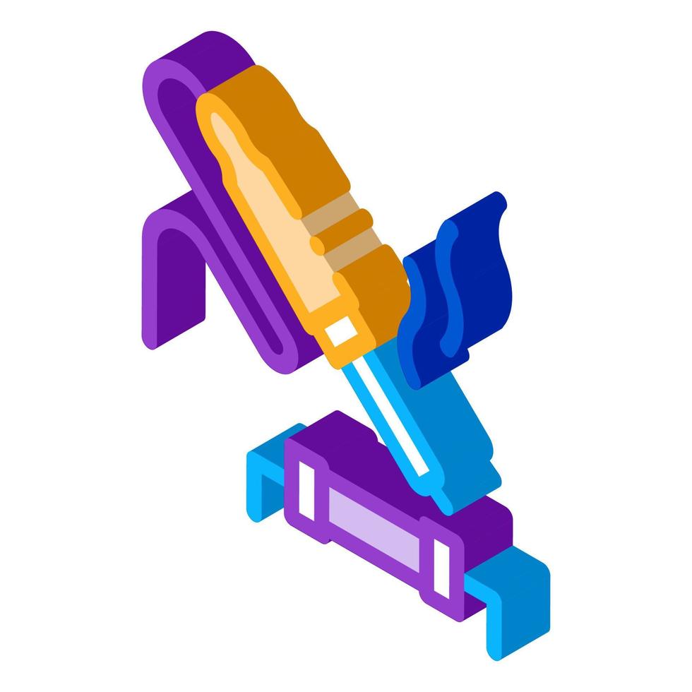 ilustración de vector de icono isométrico de resistencia de soldadura de soldador