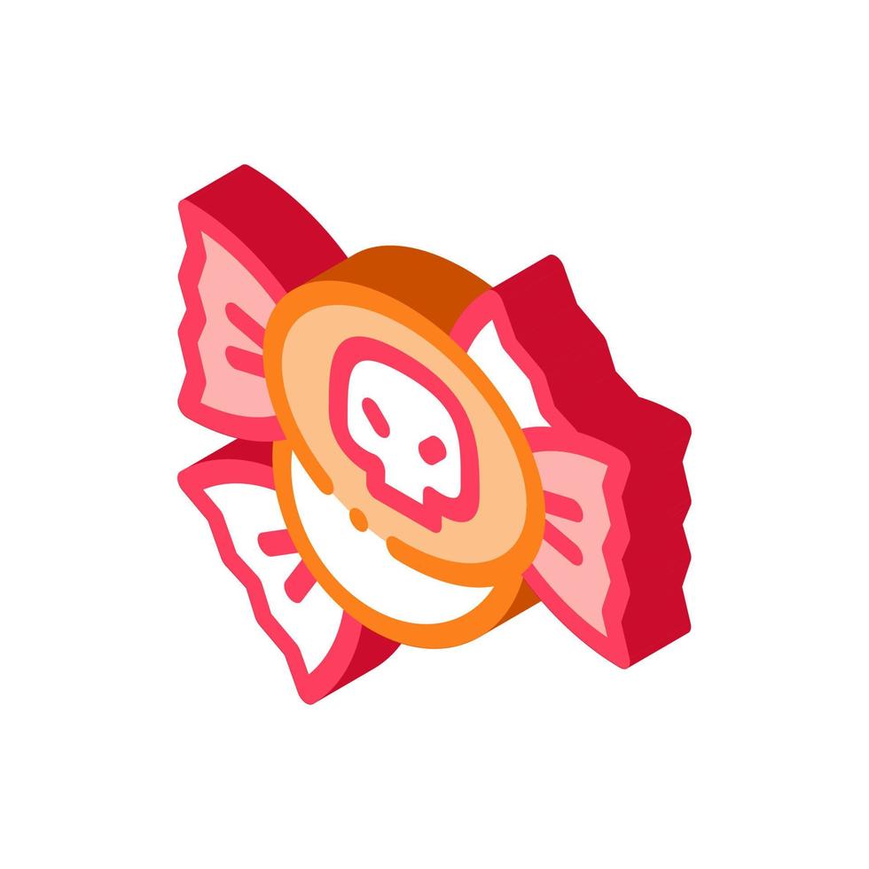 halloween candy isometric icon vector illustration color