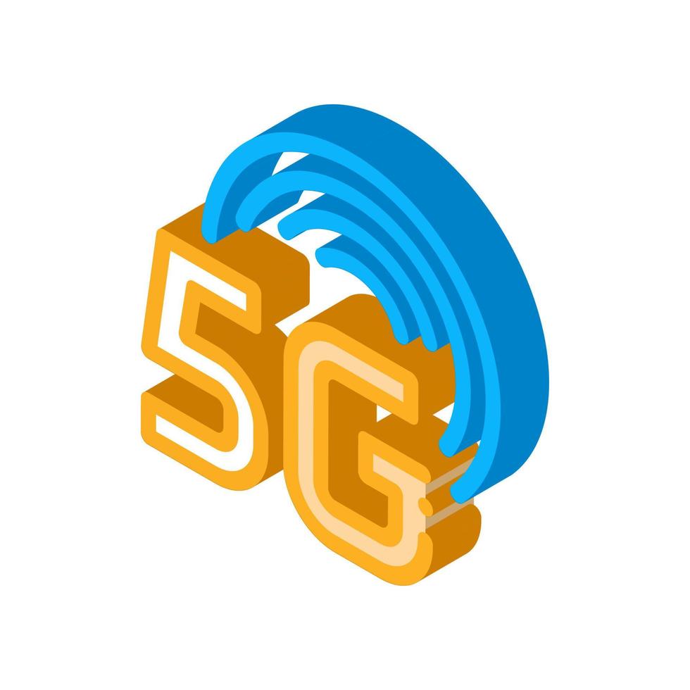 smart city 5g internet isometric icon vector illustration