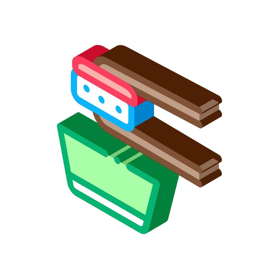 sushi roll wasabi isometric icon vector illustration