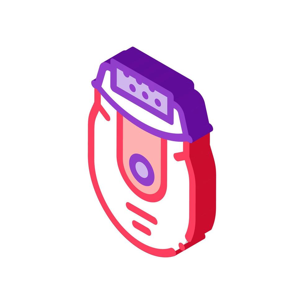 epilator device isometric icon vector illustration color