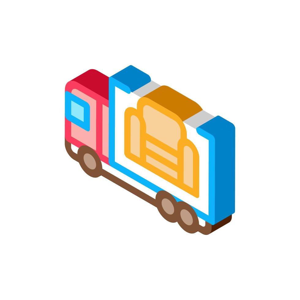 furniture delivery isometric icon vector illustration color