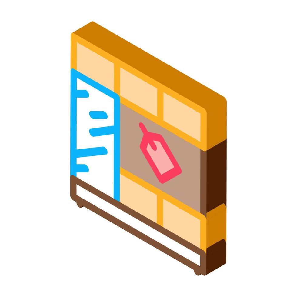 cabinet sell isometric icon vector illustration color