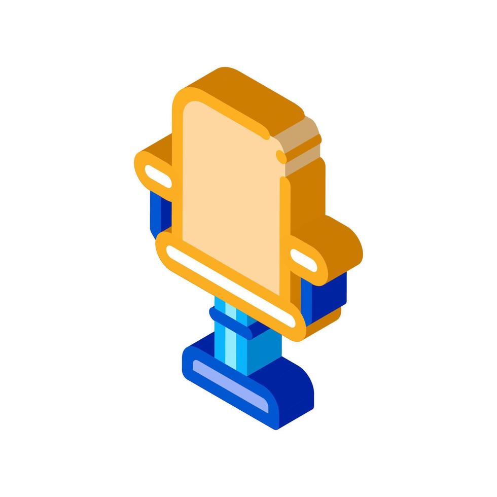 office chair isometric icon vector illustration color