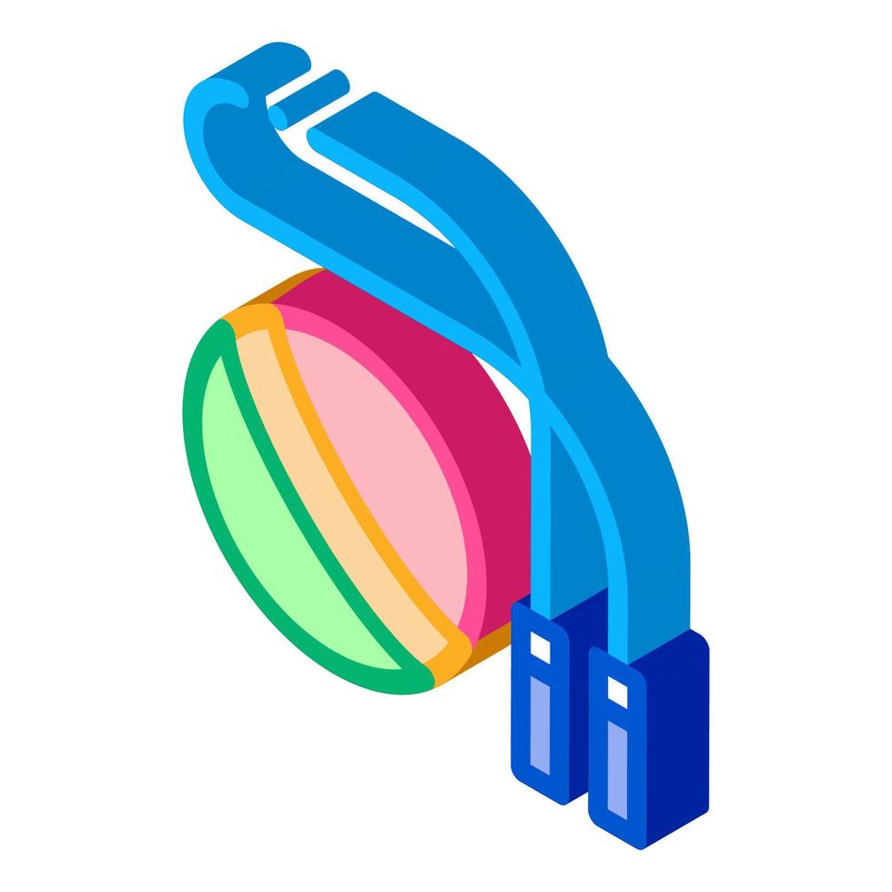 skipping rope and ball isometric icon vector illustration