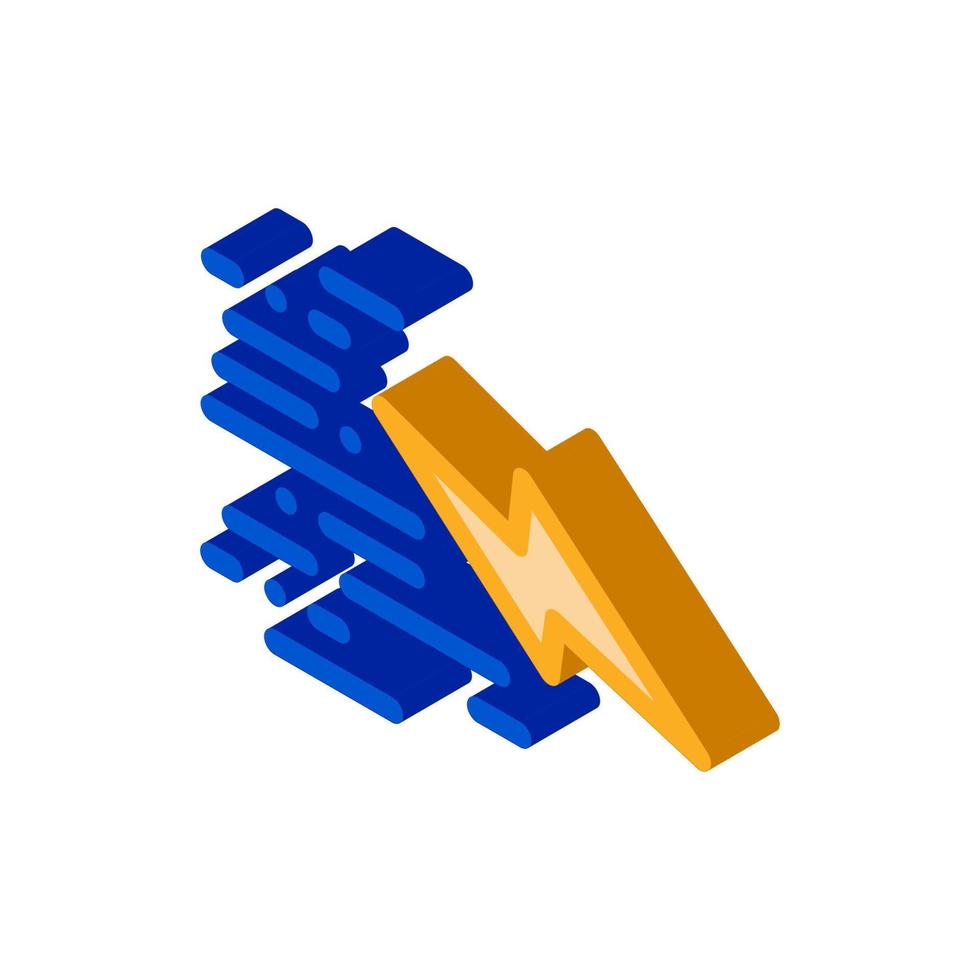 Lightning Speed isometric icon vector illustration