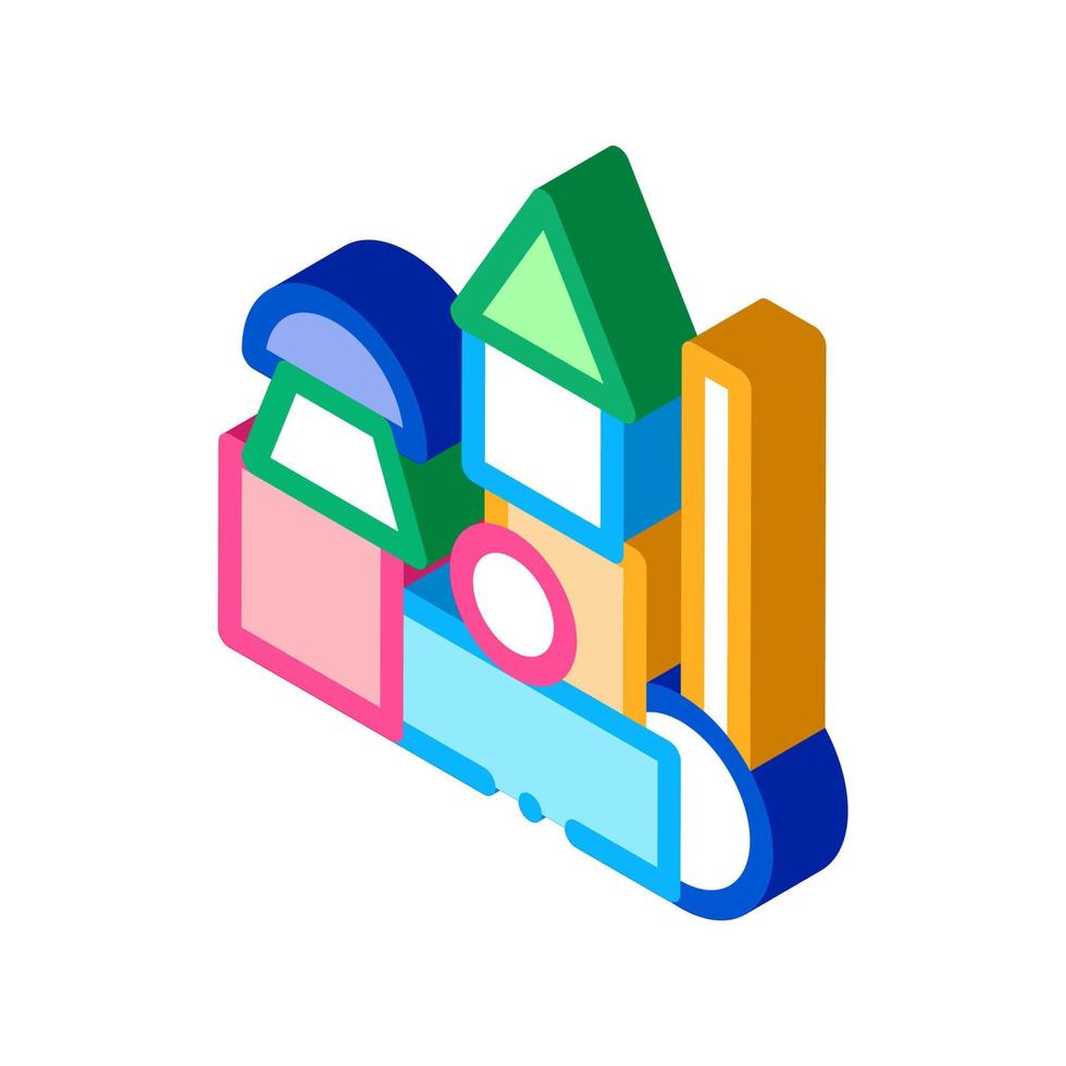 preschool education toys isometric icon vector illustration