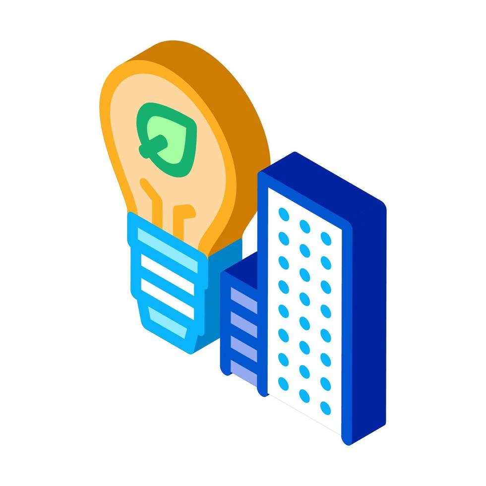 smart city buildings isometric icon vector illustration