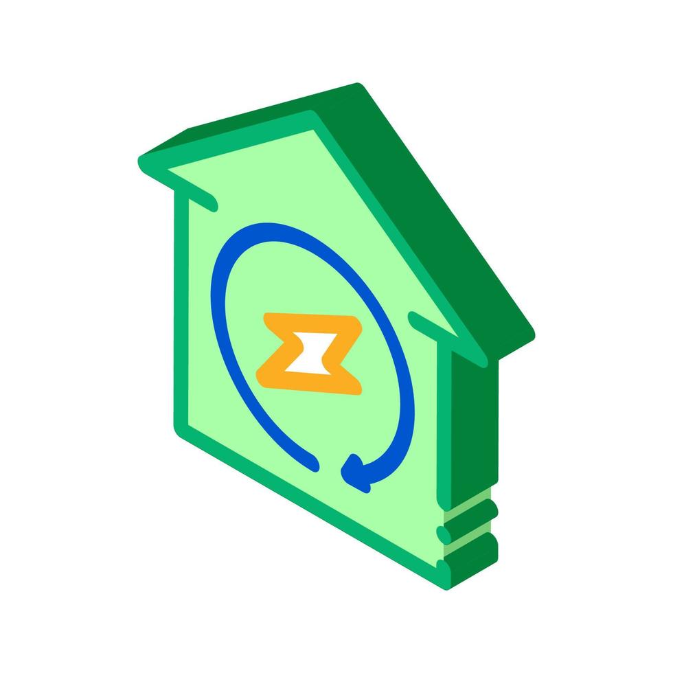 house energy isometric icon vector illustration color