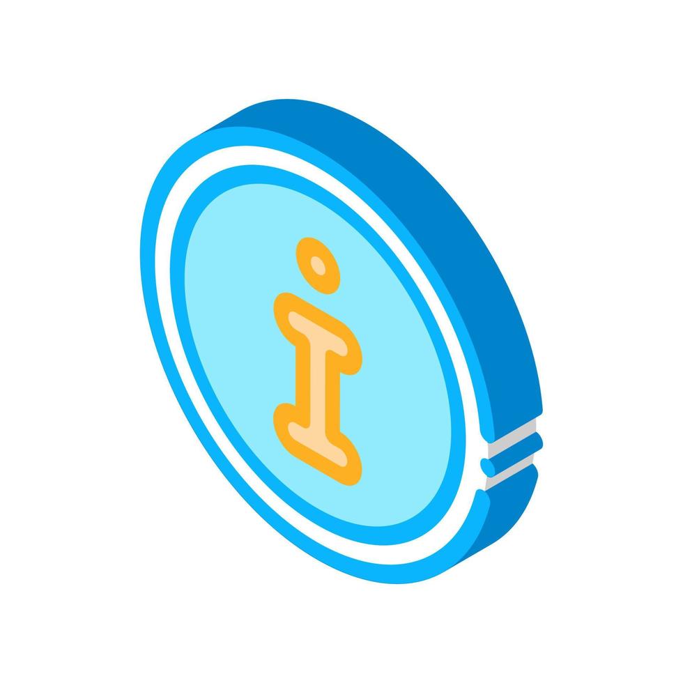 webshop information isometric icon vector illustration