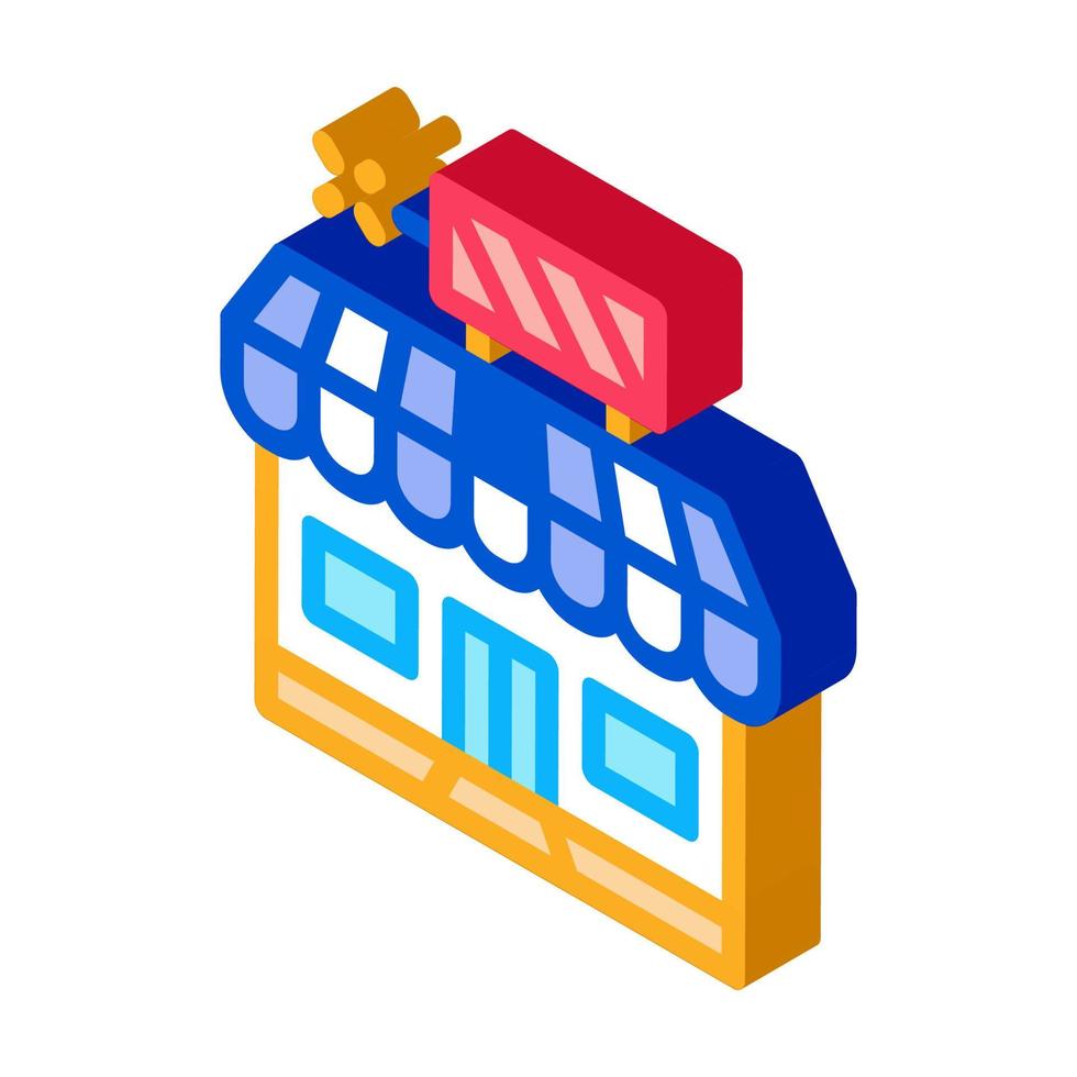 firework shop isometric icon vector illustration