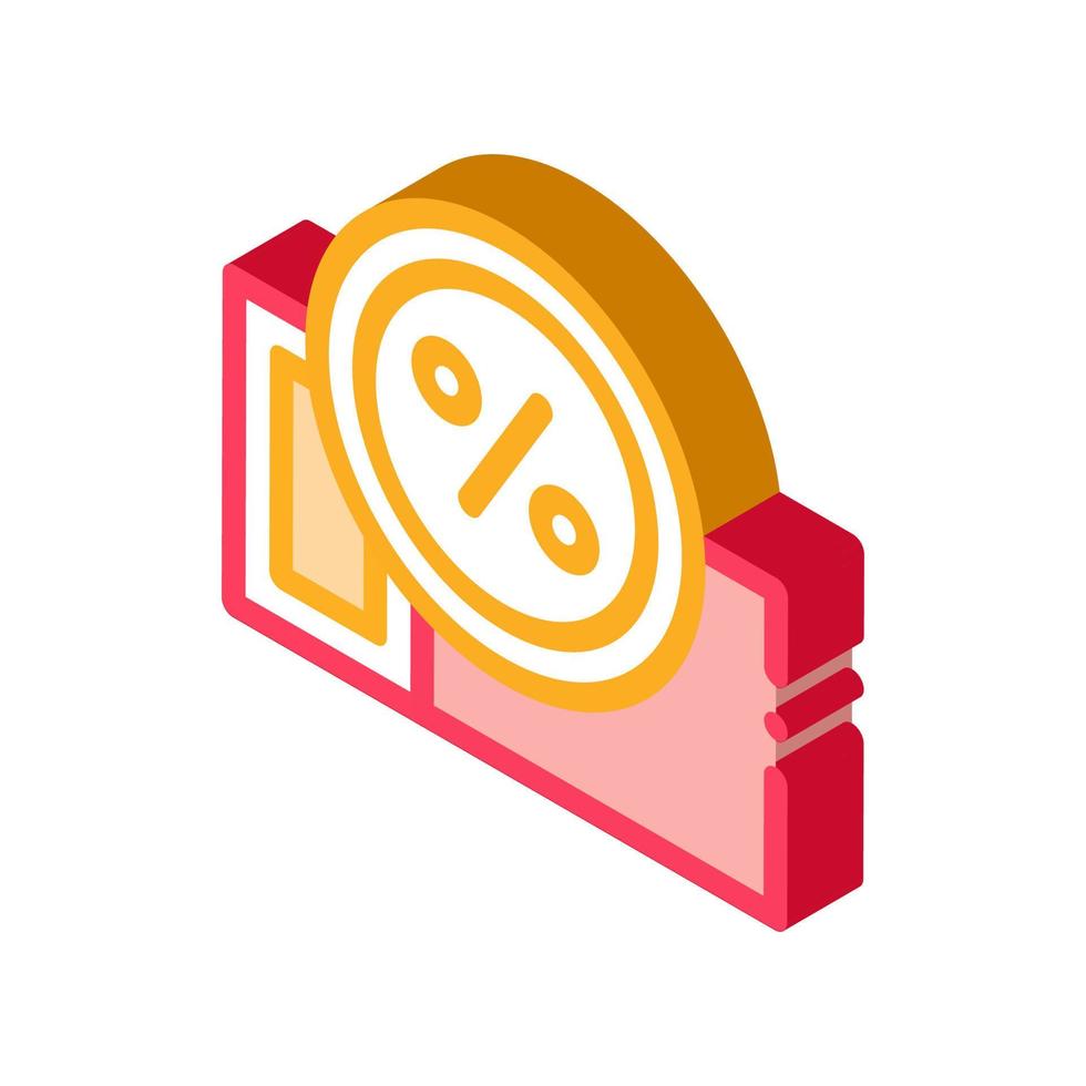 webshop coupon isometric icon vector illustration