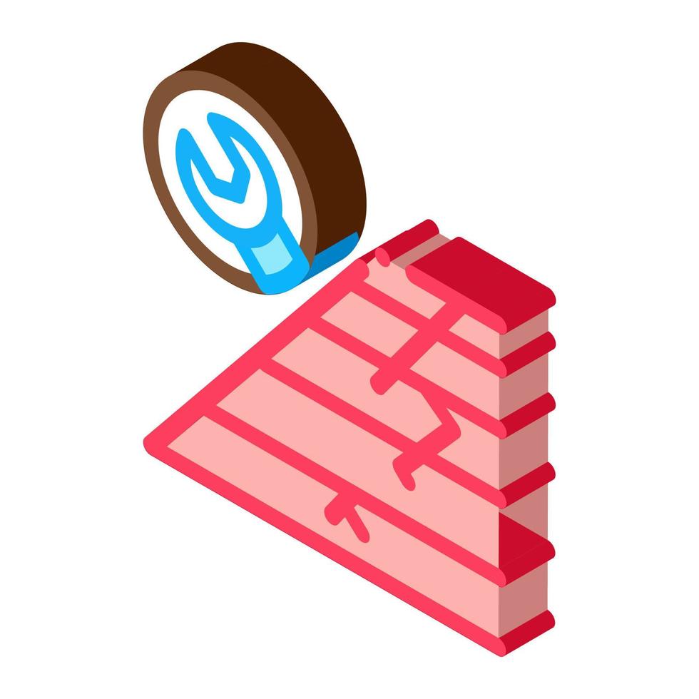 roof repair isometric icon vector illustration