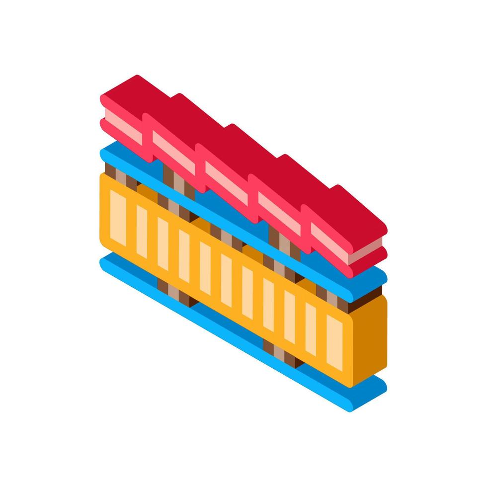 roof layers isometric icon vector illustration