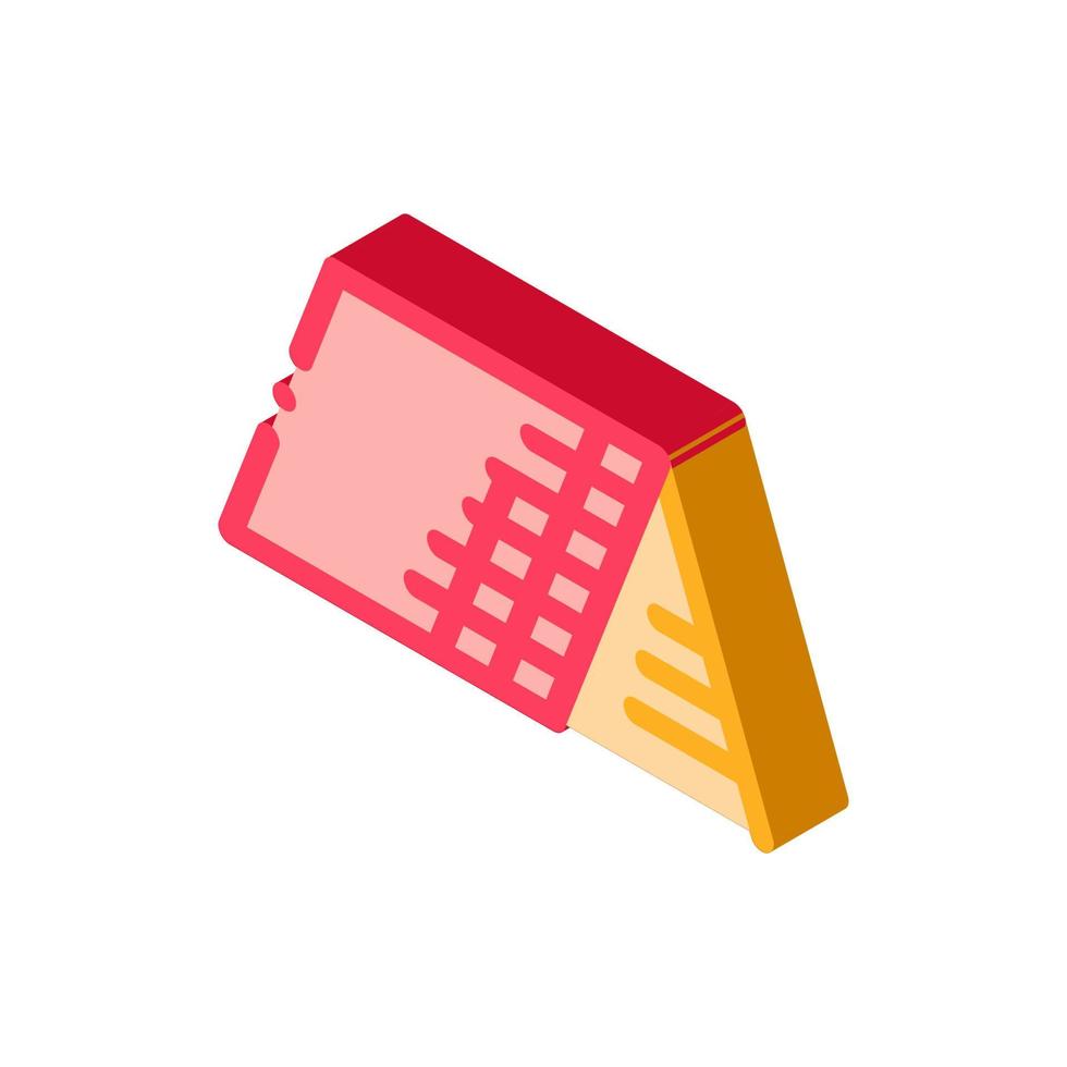 roof building exterior isometric icon vector illustration