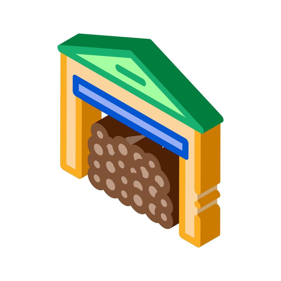 logging storage isometric icon vector illustration