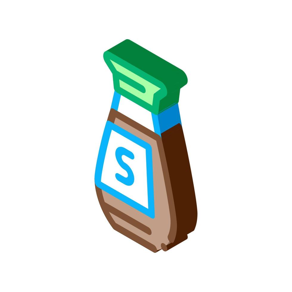 soy sauce bottle isometric icon vector illustration