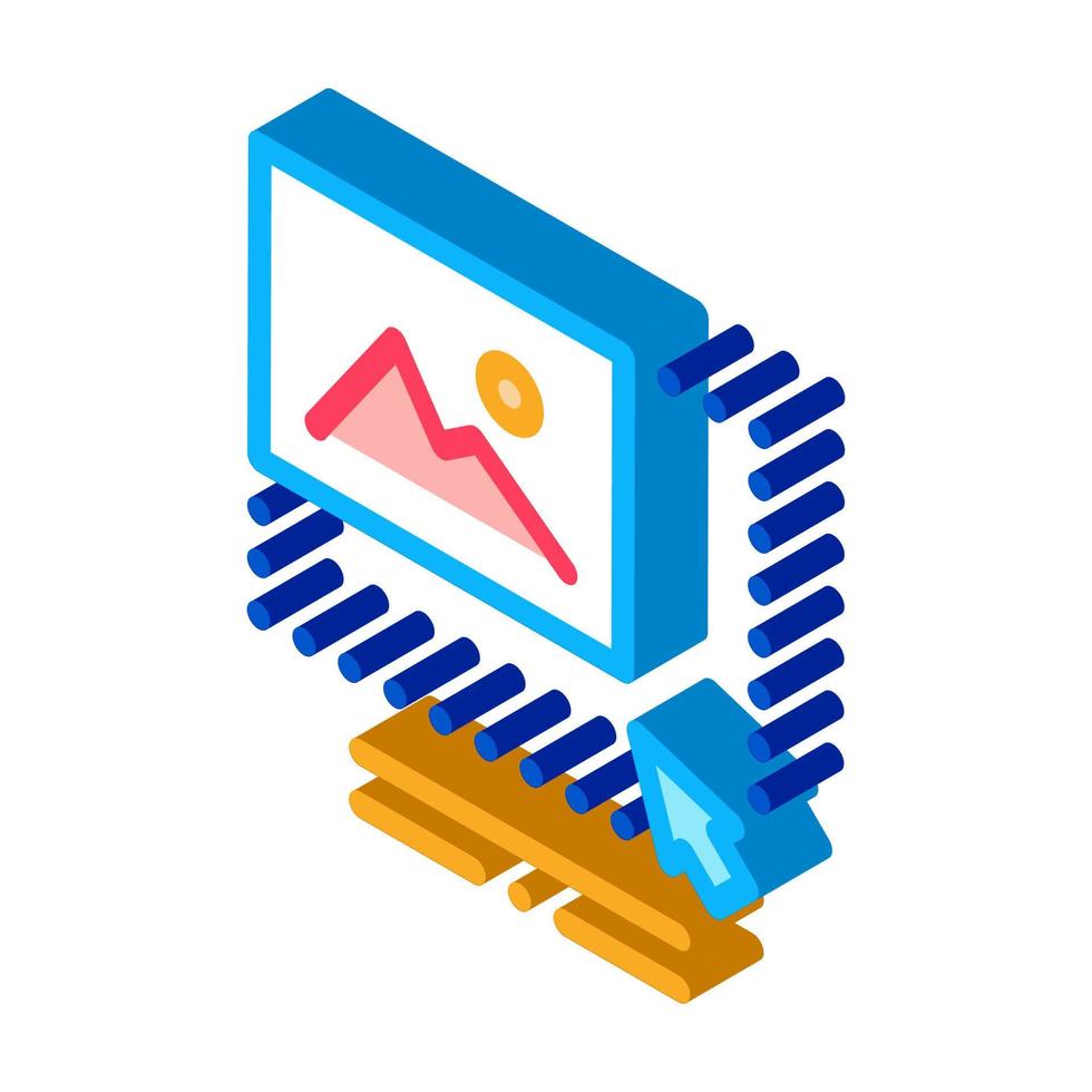 picture size increase isometric icon vector illustration